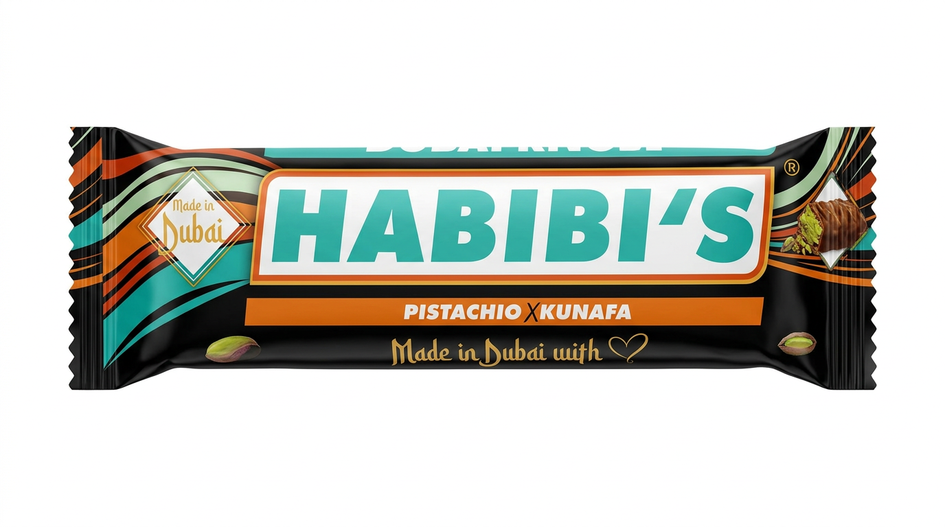 Habibi’s Dubai Riegel Milchschokolade 40g
