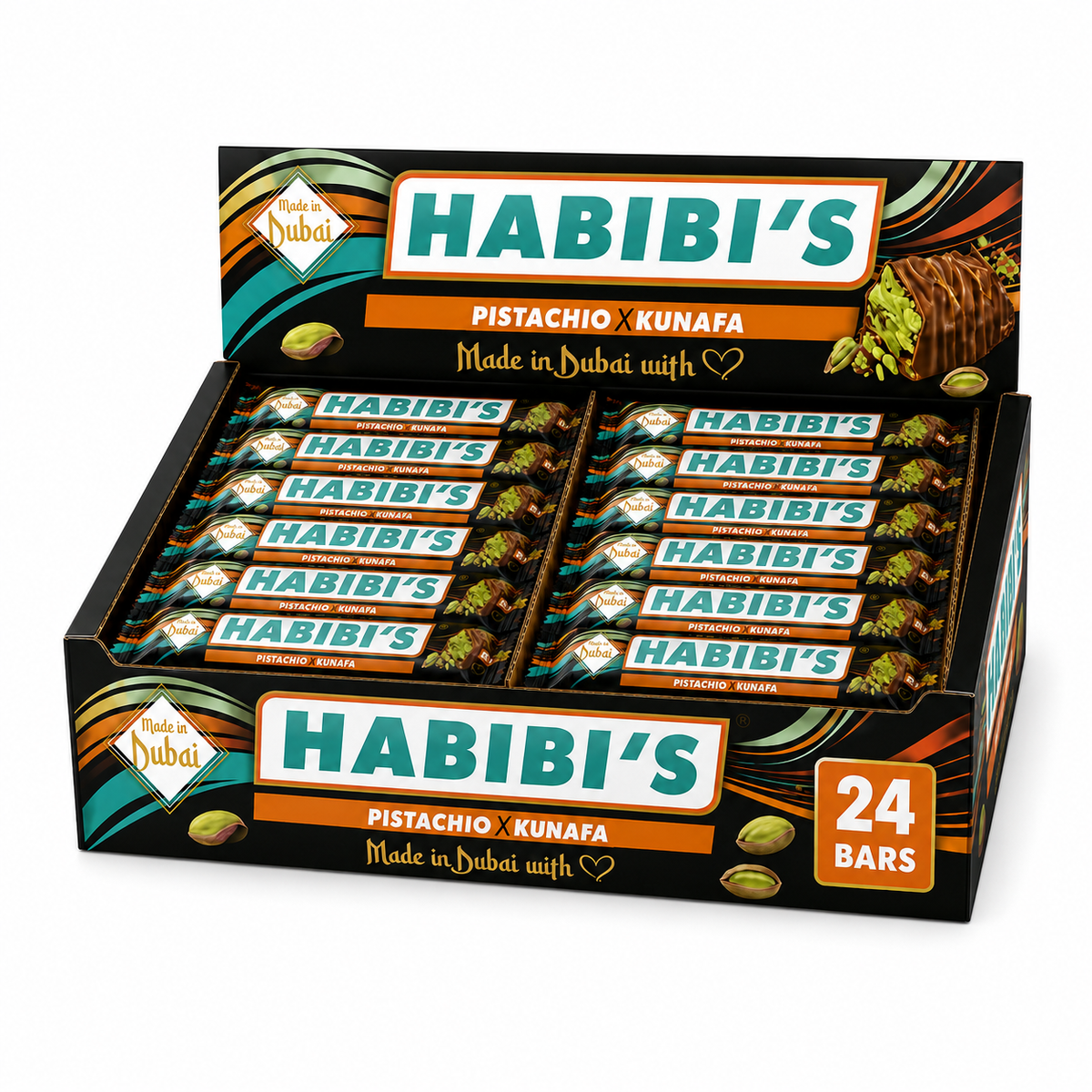24x Habibi’s Dubai Bar Milk Chocolate 40g (Display)