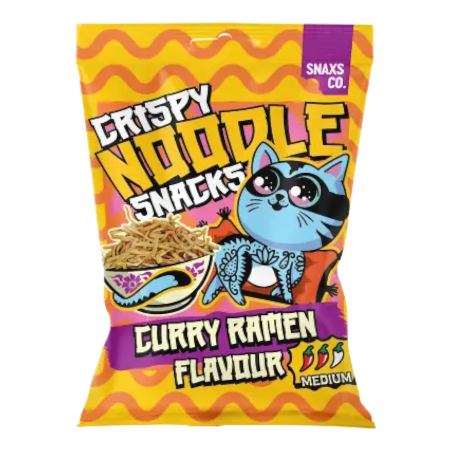 SnaxCo Crispy Noodle Snacks Curry Ramen 60g