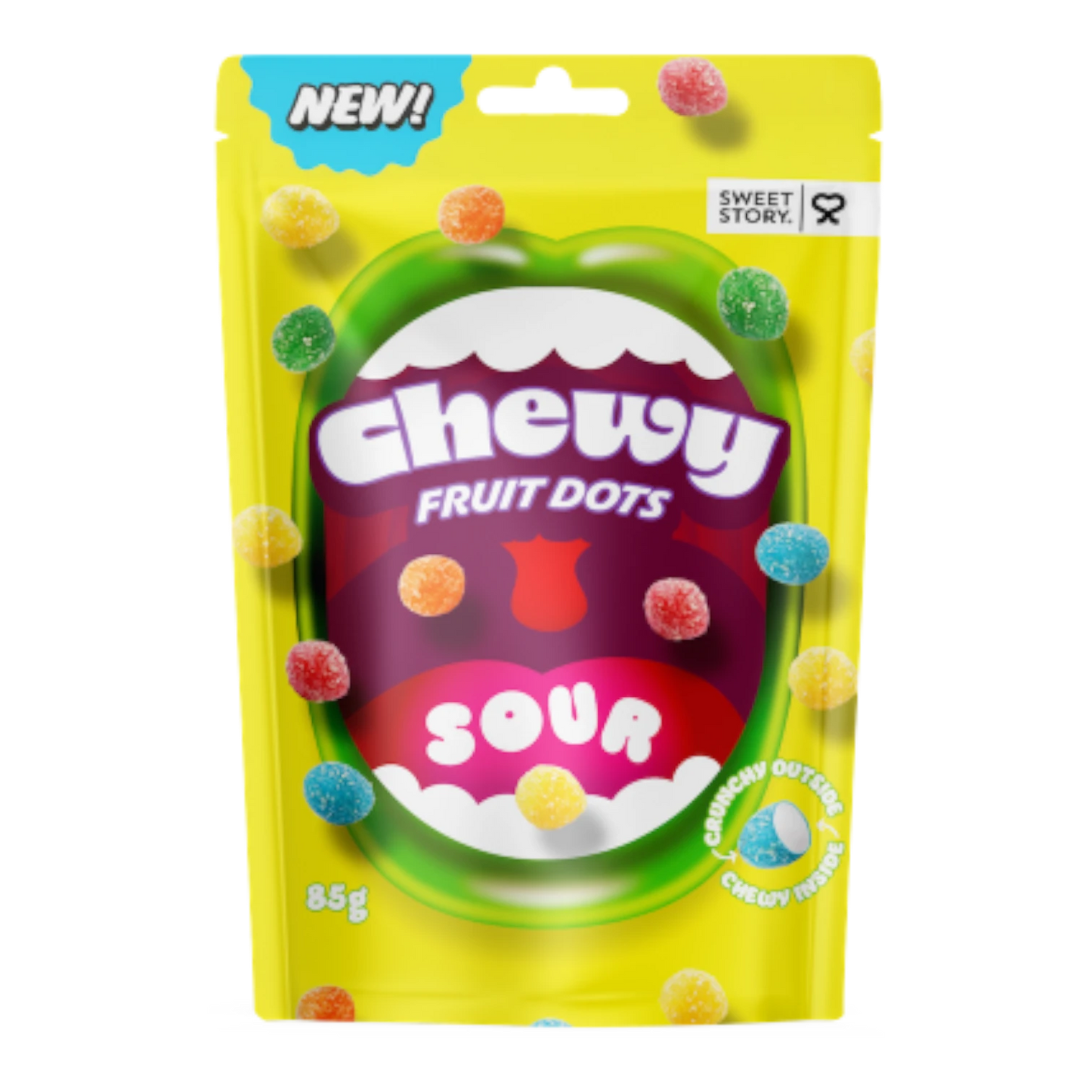 Sweet Story Chewy Fruit Dots Sour 85g