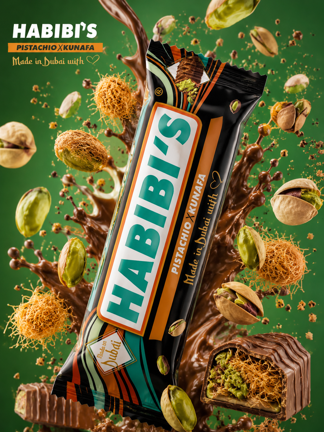 Habibi’s Dubai Bar Milk Chocolate 40g